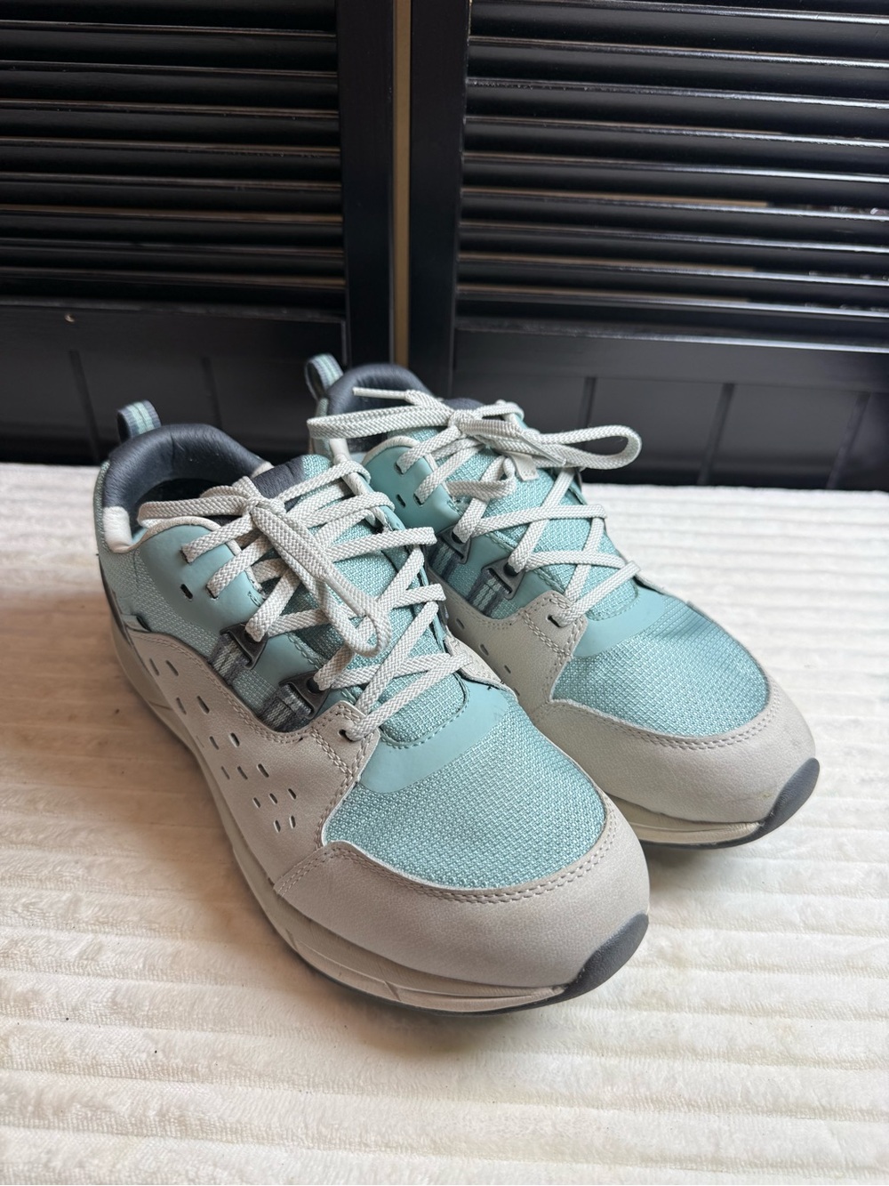 L.L. Bean Mint Green and Light Gray Women's Sneakers